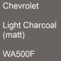 Preview: Chevrolet, Light Charcoal (matt), WA500F.